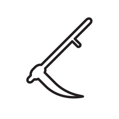 Web ve mobil uygulaması tasarım, orak logo kavramı, anahat simgesini, doğrusal işareti, anahat simgesini, doğrusal işareti için beyaz arka plan üzerinde izole simge vektör orak