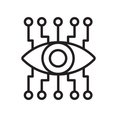 Web ve mobil uygulaması tasarımı, görünürlük logo kavramı için beyaz arka plan üzerinde izole görünürlük simge vektör