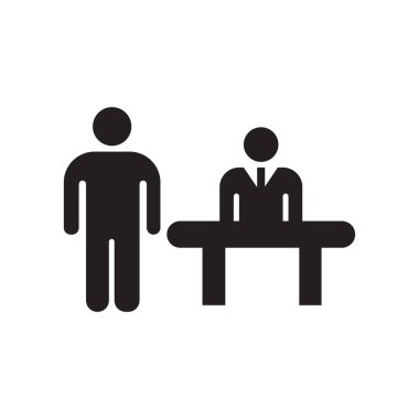 İstemci simge vektör işareti ve beyaz arka plan üzerinde istemci logo kavramı izole sembolü