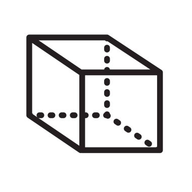 Web ve mobil uygulaması tasarım, küp logo kavramı için beyaz arka plan üzerinde izole küp simge vektör