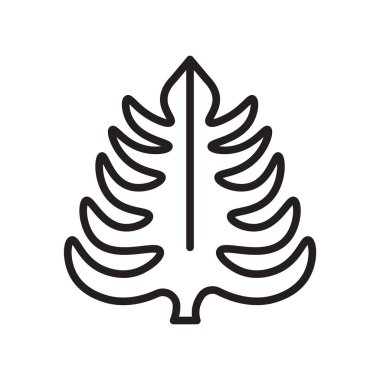 Yaprak simge vektör işareti ve beyaz arka plan üzerinde L izole sembolü