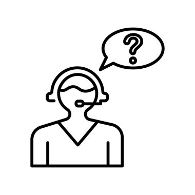 Müşteri destek simge vektör işareti ve beyaz arka plan üzerinde müşteri destek logo kavramı izole sembolü