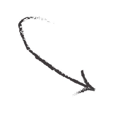 Kabataslak ok simge vektör işareti ve üzerinde beyaz bac izole sembolü