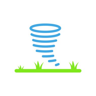 Web ve mobil uygulaması tasarımı, kasırga logo kavramı için beyaz arka plan üzerinde izole kasırga simge vektör