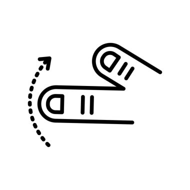 Simge vektör işareti ve beyaz arka plan üzerinde Ta izole sembolü dokunun