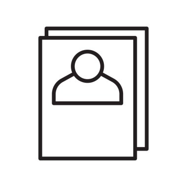 Avatar simge vektör web ve mobil uygulaması tasarım, Avatar logo kavramı, anahat simgesini, doğrusal işareti için izole üzerinde beyaz arka plan