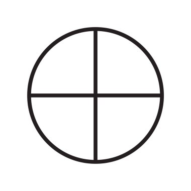 Daire simge vektör web ve mobil uygulaması tasarımı, daire logo kavramı için izole üzerinde beyaz arka plan