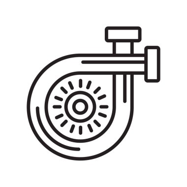 Hava filtre simgesi üzerinde izole beyaz arka plan web ve mobil uygulaması tasarımı, hava filtresi logo kavramı için vektör