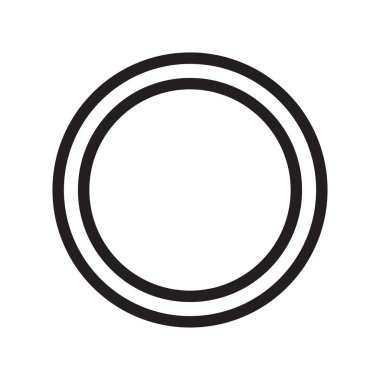 Daire simge vektör web ve mobil uygulaması tasarımı, daire logo kavramı için izole üzerinde beyaz arka plan