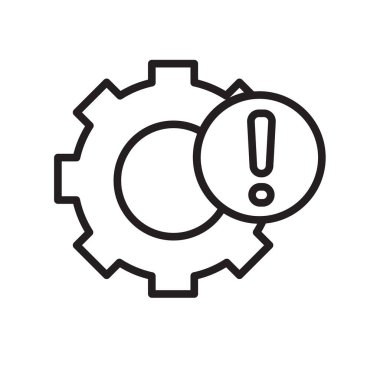 Ayarları simgesi vektör işareti ve üzerinde beyaz adam izole sembolü