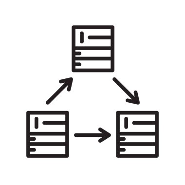 Web ve mobil uygulaması tasarımı, sunucu logo kavramı için beyaz arka plan üzerinde izole server simge vektör