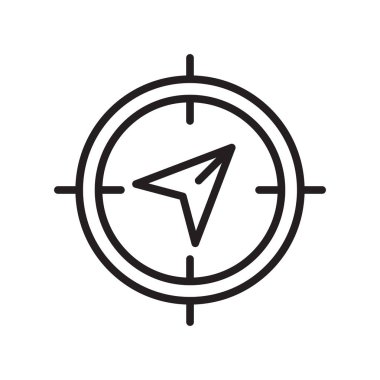 Web ve mobil uygulaması tasarımı, gezinti logo kavramı için beyaz arka plan üzerinde izole navigasyon simge vektör