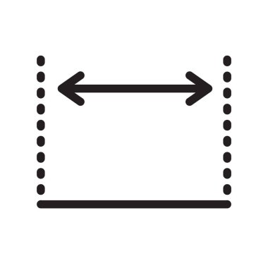 Web ve mobil uygulaması tasarım, Boyutlar logo kavramı için beyaz arka plan üzerinde izole boyutları simge vektör