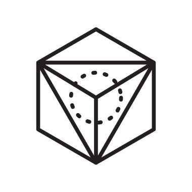 Web ve mobil uygulaması tasarımı, üçgen logo kavramı için beyaz arka plan üzerinde izole üçgen simge vektör