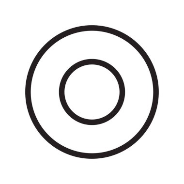 Daire simge vektör web ve mobil uygulaması tasarımı, daire logo kavramı için izole üzerinde beyaz arka plan