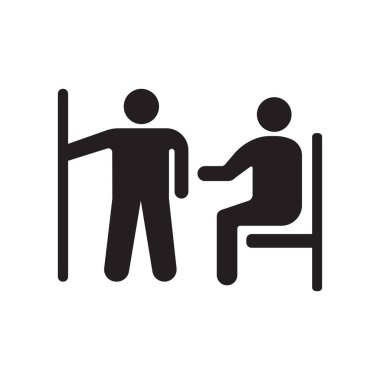 Hamile öncelik simge vektör işareti ve beyaz arka plan üzerinde hamile öncelik logo kavramı izole sembolü