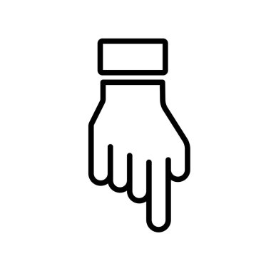 Simge vektör işareti ve beyaz arka plan üzerinde Ta izole sembolü dokunun