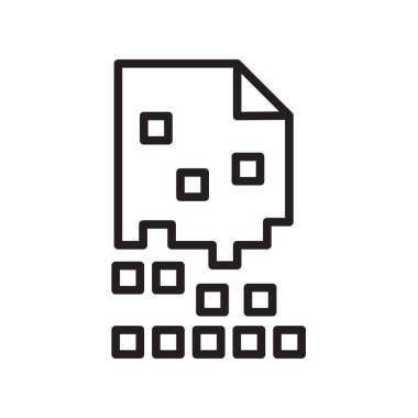 Web ve mobil uygulaması tasarımı, şifreleme logo kavramı için beyaz arka plan üzerinde izole şifreleme simge vektör