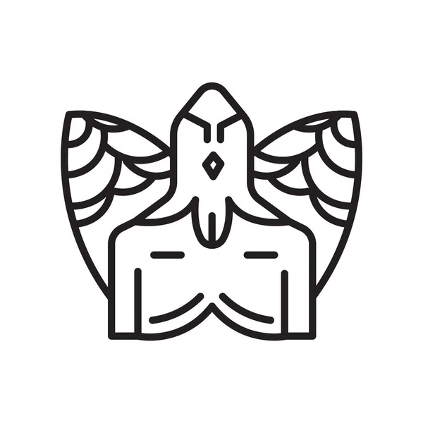 白色 backgro 上的只鹰马图标矢量符号与符号分离 — 图库矢量图片