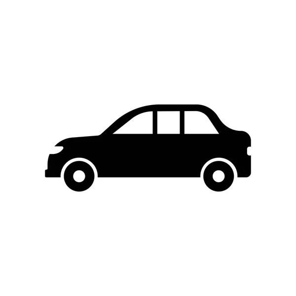 Signo de vector icono de coche largo y símbolo aislado en el fondo blanco — Vector de stock