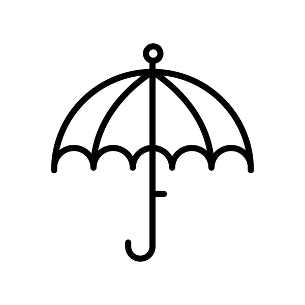 Parapluie icône signe vectoriel et symbole isolé sur fond blanc, concept de logo parapluie — Image vectorielle