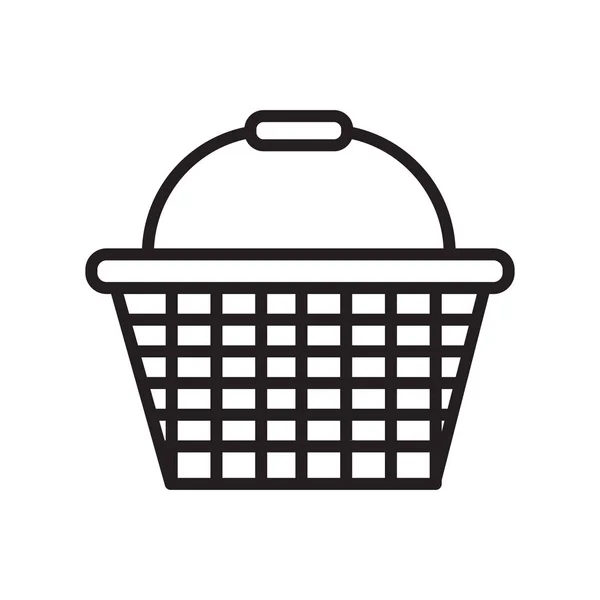 Basket Icon Vector Isolated White Background Your Web Mobile App — Stock Vector