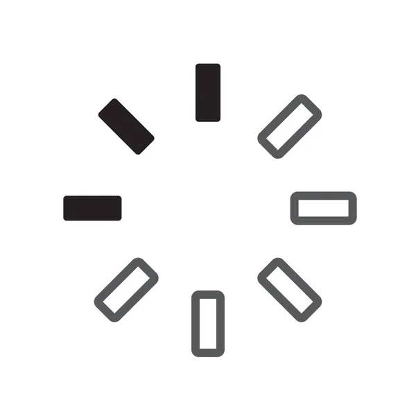 Icône de chargement signe vectoriel et symbole isolé sur fond blanc — Image vectorielle