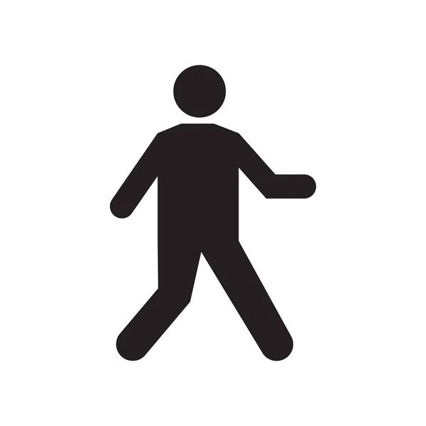 Walking pictogram vector teken en symbool geïsoleerd op een witte achtergrond, Walking logo concept — Stockvector