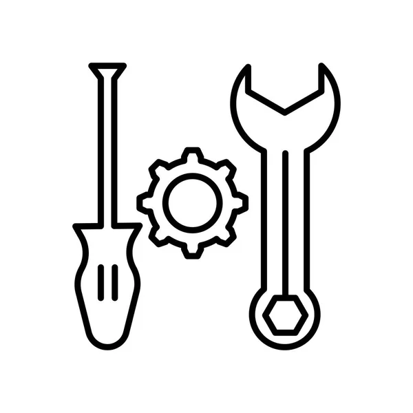 ツール アイコン ベクトル記号、シンボル ツール ロゴのコンセプト、白地に分離 — ストックベクタ