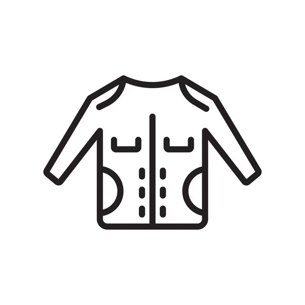 Вектор Значка Куртки Ізольовано Білому Тлі Вашого Дизайну Веб Мобільних — стоковий вектор