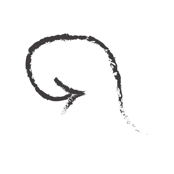 Icône de flèche esquissée signe vectoriel et symbole isolé sur bac blanc — Image vectorielle