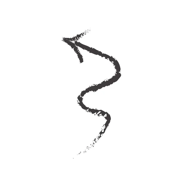 Icône de flèche esquissée signe vectoriel et symbole isolé sur bac blanc — Image vectorielle