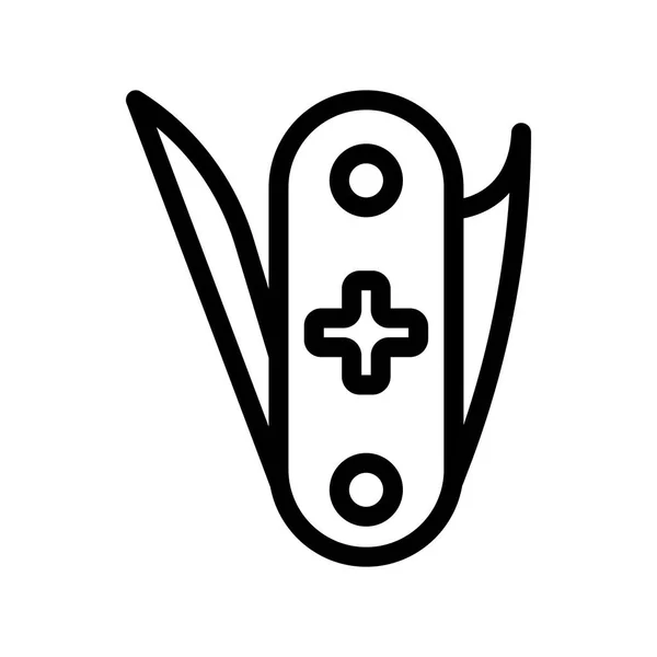 Jackknife pictogram vector teken en symbool op witte CHTERGRO geïsoleerd — Stockvector