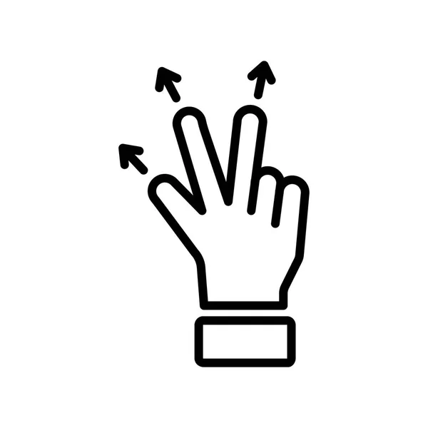 Mover ícone vetor sinal e símbolo isolado no fundo branco, M — Vetor de Stock