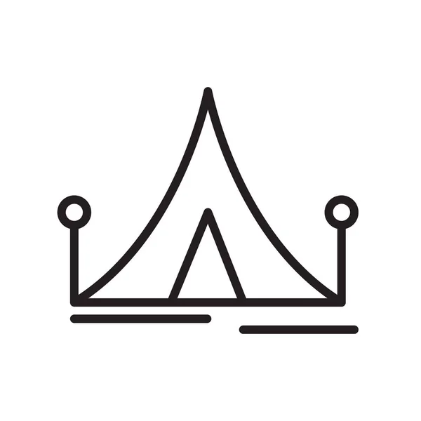 Tent Pictogram Vector Geïsoleerd Een Witte Achtergrond Voor Web Mobiele — Stockvector