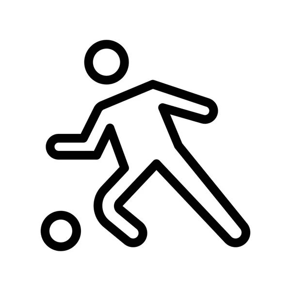 Fútbol icono signo vectorial y símbolo aislado en el fondo blanco — Vector de stock