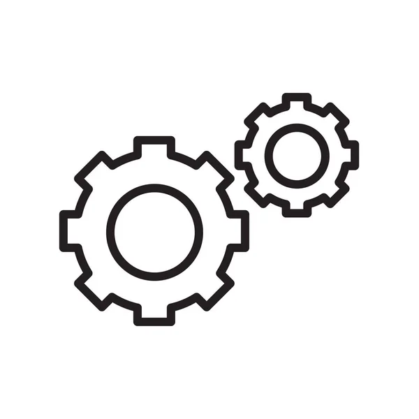 Paramètres icône signe vectoriel et symbole isolé sur fond blanc — Image vectorielle