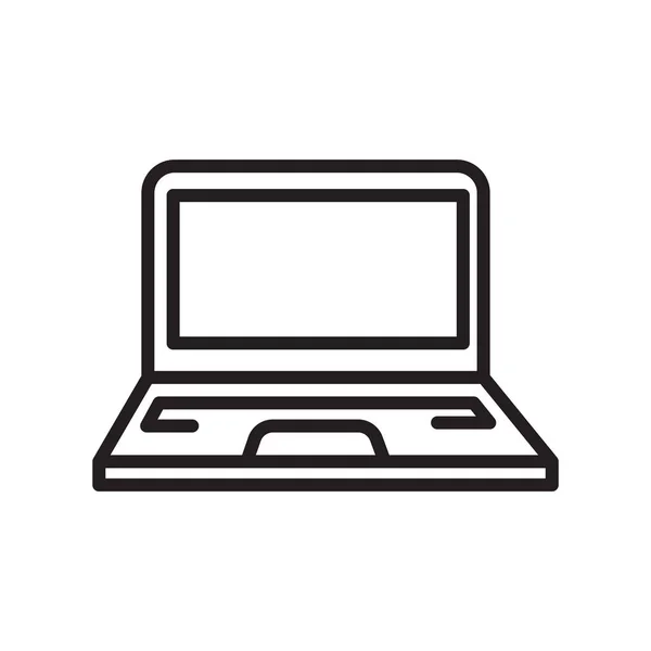 Vetor Ícone Laptop Isolado Fundo Branco Para Seu Design Aplicativo —  Vetores de Stock
