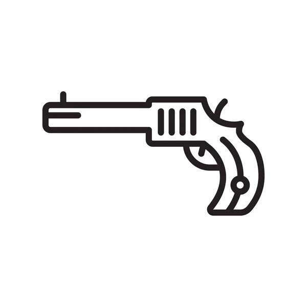 Tabanca Simge Vektör Web Mobil Uygulaması Tasarım Revolver Logo Kavramı — Stok Vektör