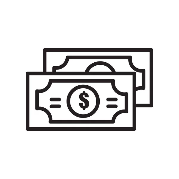 Vector Icono Dinero Aislado Fondo Blanco Para Diseño Web Aplicación — Archivo Imágenes Vectoriales