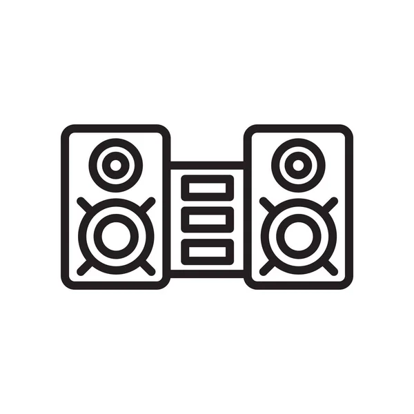 Sound System Symbol Vektor Isoliert Auf Weißem Hintergrund Für Ihre — Stockvektor