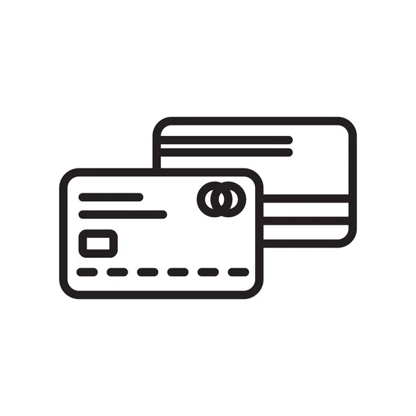 Kreditkort-ikonen vektor logga och symbol isolerad på vita bakgr — Stock vektor