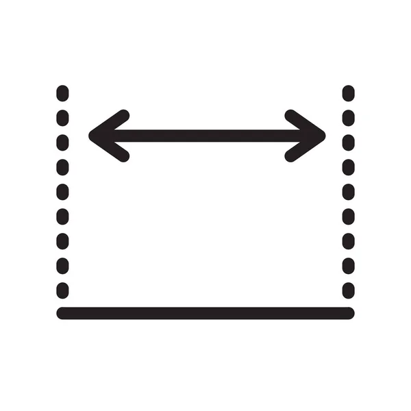 Web およびモバイル アプリケーションの設計寸法ロゴのコンセプトのための白い背景で隔離の寸法アイコン ベクトル — ストックベクタ