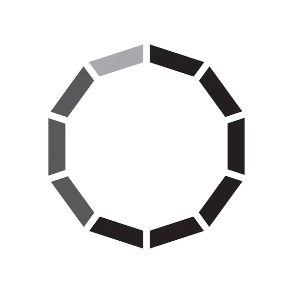 Icône de chargement signe vectoriel et symbole isolé sur fond blanc — Image vectorielle