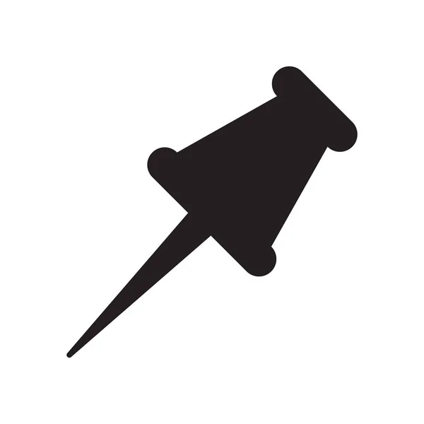 Web Mobil Uygulaması Tasarımı Itme Pin Logosu Kavramı Için Beyaz — Stok Vektör