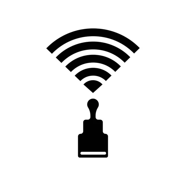 Ikony Bezdrátového Signálu Vektorové Izolované Bílém Pozadí Pro Webové Mobilní — Stockový vektor