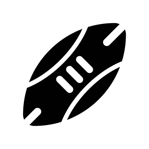 Rugby bola icono signo vectorial y símbolo aislado en el backgro blanco — Vector de stock