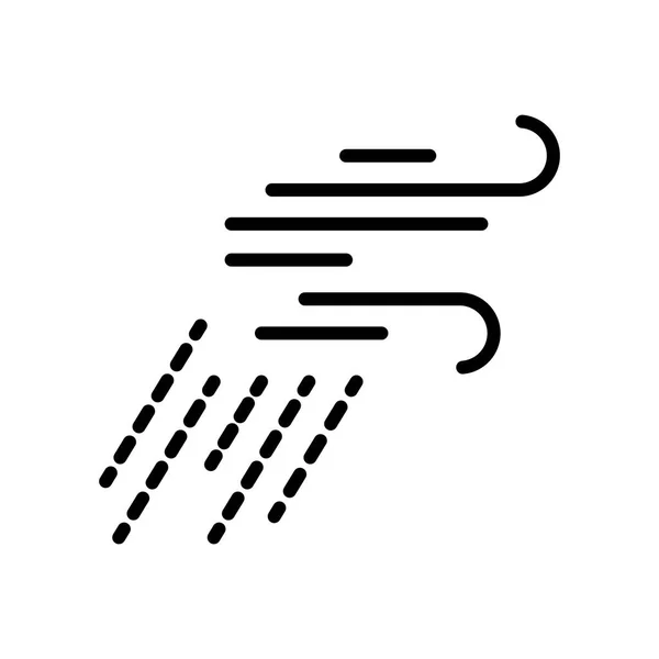 Sinal de vetor de ícone de vento e símbolo isolado no fundo branco, conceito de logotipo do vento —  Vetores de Stock