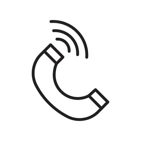 Značka telefonu vektorové ikony a izolované na bílém pozadí, telefon koncept loga, symbol osnovy, lineární znaménko symbol — Stockový vektor