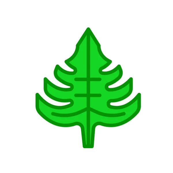 Philodendron ikonen vektor logga och symbol isolerad på vita backg — Stock vektor